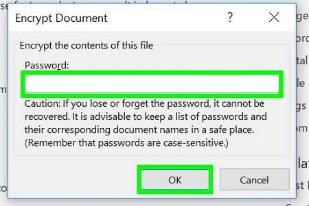 گذاشتن رمز روی فایل ورد