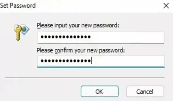 وارد کردن رمز عبور 